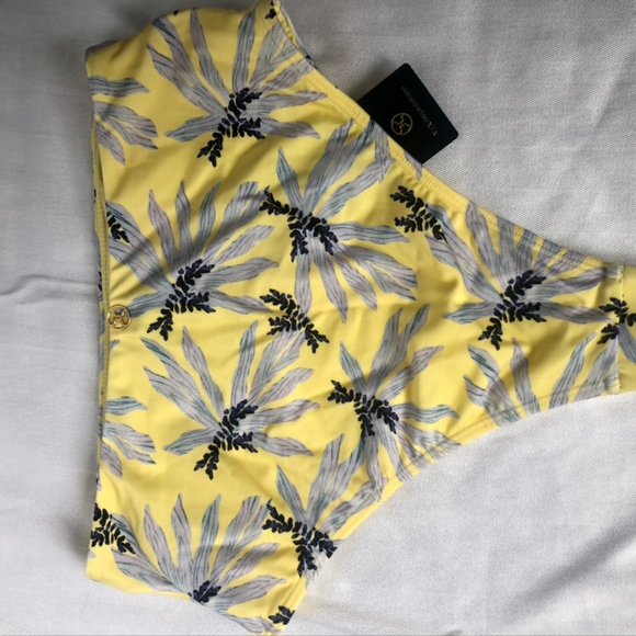 NWT Women's Yellow and Blue 2 Piece ViX Paula Hermanny Swimsuit - Picture 4 of 5